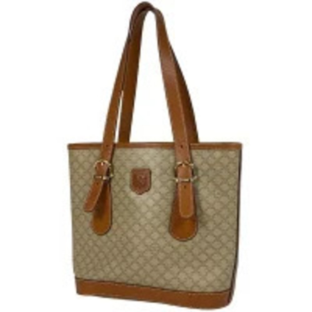Celine Macadam tote bag bucket handbag all over canvas beige